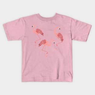 Pink flamingo design Kids T-Shirt